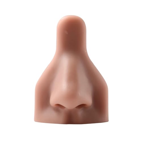 1Pc Weiche Silikon Nase Modell Tattoo Praxis Schmuck Display Piercing Werkzeuge Ohrring Werkzeug Acryl Ständer Kit(Brown Nose) von KEBLIN