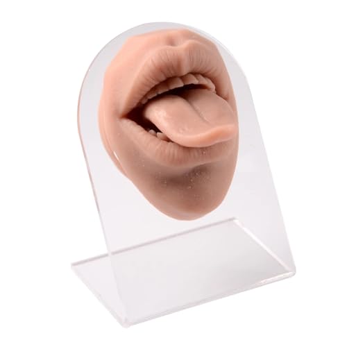 KEBLIN Menschliches 3D-Silikon-Zungenmodell-Simulation for Piercing-Display-Lehrmittel, weiche, Flexible Mund-Displays(Brown) von KEBLIN