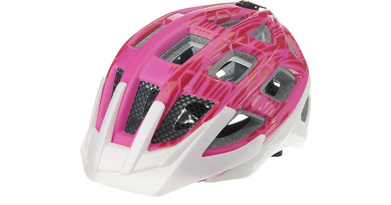 Fahrradhelm Kailu, pink-weiß pink/weiß Gr. 53-59 von KED Helmsysteme
