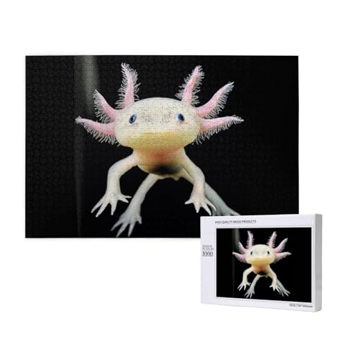 Axolotl-Druck, Puzzle 1000 Teile, Holzpuzzle, Spielzeug, Familienspiel, Wanddekoration für Erwachsene und Teenager Axolotl-Druck, Puzzle 1000 Teile, Holzpuzzle, Spielzeug, Familienspiel, Wanddekoration für Erwachsene und Teenager von KEDDJI