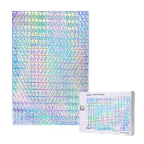 Buntes Regenbogen-Farbhologramm Holographic, Puzzle 1000 Teile, Holzpuzzle, Spielzeug, Familienspiel, Wanddekoration für Erwachsene und Teenager Buntes Regenbogen-Farbhologramm Holographic, Puzzle 1000 Teile, Holzpuzzle, Spielzeug, Familienspiel, Wanddekoration für Erwachsene und Teenager von KEDDJI