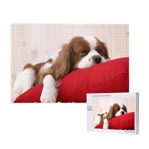 Cavalier King Charles Spaniel, Puzzle 1000 Teile, Holzpuzzle, Spielzeug, Familienspiel, Wanddekoration für Erwachsene und Teenager Cavalier King Charles Spaniel, Puzzle 1000 Teile, Holzpuzzle, Spielzeug, Familienspiel, Wanddekoration für Erwachsene und Teenager von KEDDJI