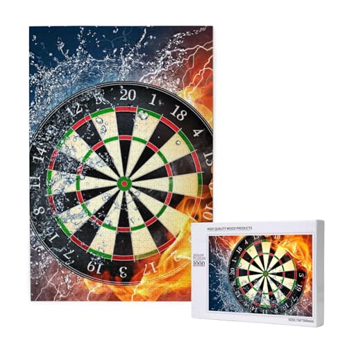 Dartscheibe Ziel EIS Feuer, Puzzle 1000 Teile, Holzpuzzle, Spielzeug, Familienspiel, Wanddekoration für Erwachsene und Teenager Dartscheibe Ziel EIS Feuer, Puzzle 1000 Teile, Holzpuzzle, Spielzeug, Familienspiel, Wanddekoration für Erwachsene und Teenager von KEDDJI