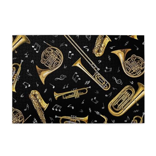 Musikinstrumente, klassischer Druck, Puzzle 1000 Teile, Holzpuzzle, Spielzeug, Familienspiel, Wanddekoration für Erwachsene und Jugendliche Musikinstrumente, klassischer Druck, Puzzle 1000 Teile, Holzpuzzle, Spielzeug, Familienspiel, Wanddekoration für Erwachsene und Jugendliche von KEDDJI
