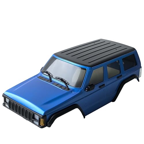 KEED RC-Auto Karosserie 6,10 Zoll Radstand ABS Hartdach Gehäuse für 1/18 RC Crawler TRX4M Bronco Defender Fahrgestell (Blau) von KEEDA