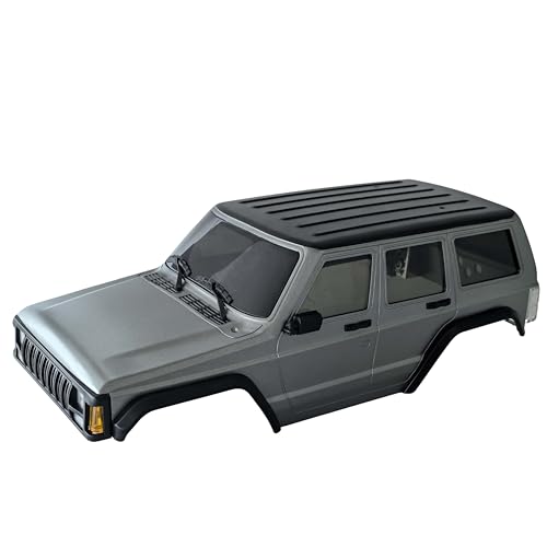KEED RC-Auto Karosserie 6,10 Zoll Radstand ABS Hartdach Gehäuse für 1/18 RC Crawler TRX4M Bronco Defender Fahrgestell (Grau) von KEEDA