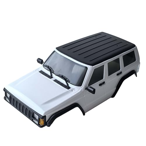 KEED RC-Auto Karosserie 6,10 Zoll Radstand ABS Hartdach Gehäuse für 1/18 RC Crawler TRX4M Bronco Defender Fahrgestell (Weiß) von KEEDA