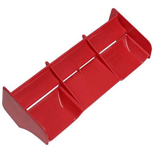 KEEDA 1/8 RC Auto Kunststoff Heckflügel RC Karosserie Shell Heckflügel für 1/8 Maßstab Kurzstrecken-LKW Off-Road Racing Buggy RC Modellauto (Rot) von KEEDA