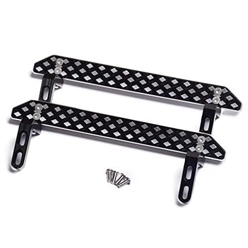 KEEDA 1 Paar RC Car Seitentritte Pedal Metall Trittbretter Seitenpedal für 1:10 RC Crawler Car Traxxas TRX-4 Upgrade-Teile (Schwarz) von KEEDA
