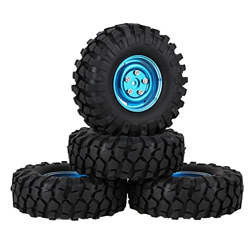 KEEDA 108mm 1,9 Zoll Aluminiumlegierung Räder und Reifen für 1/10 RC Rock Crawler Car Axial SCX10 TRX4 RC4WD D90 TF2 von KEEDA