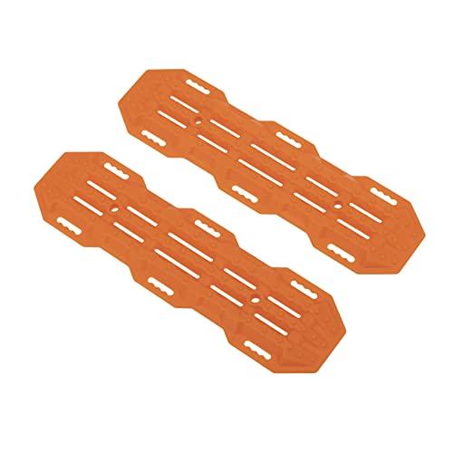 KEEDA 2 Stück Sandleiter Bergebretter Dekoration Zubehör für 1:10 RC Crawler Auto SCX10 D90 CC01 Gen8 TRX4 TRX6 (Orange, B) von KEEDA