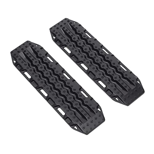 KEEDA 2 Stück Sandleiter Bergebretter Dekoration Zubehör für 1:10 RC Crawler Auto SCX10 D90 CC01 Gen8 TRX4 TRX6 (Schwarz, A) von KEEDA