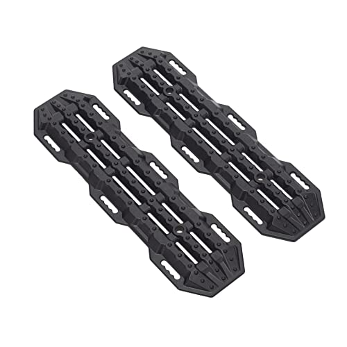 KEEDA 2 Stück Sandleiter Bergebretter Dekoration Zubehör für 1:10 RC Crawler Auto SCX10 D90 CC01 Gen8 TRX4 TRX6 (Schwarz, B) von KEEDA