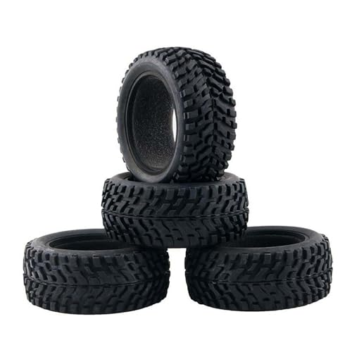 KEEDA 4 Stück Gummireifen mit Schaumstoffeinlagen Reifen für 1/10 Traxxas HSP Tamiya HPI Kyosho RC On Road Runflating Touring Auto (Q, 75mm) von KEEDA