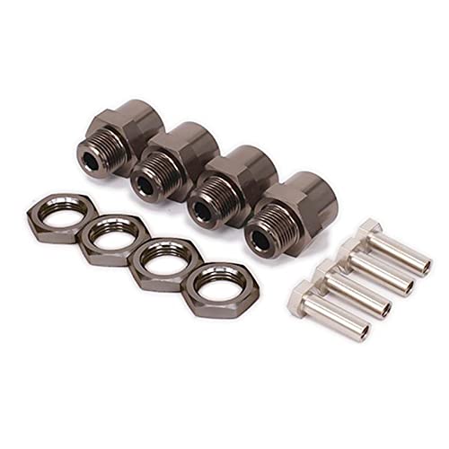 KEEDA Felgen Sechskantnabe 12mm drehen auf 17mm Verlängerung Umbau Adapter Muttern für 1/10 RC Modellauto Upgrade 1/8 RC Reifen (Grau) von KEEDA