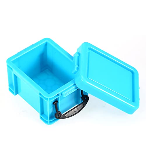 KEEDA Kunststoff Mini Rechteckige Aufbewahrungsbox für 1:10 RC Rock Crawler Auto TRX4 Axial SCX10 90046 D90 Dekoration Zubehör (Blau) von KEEDA