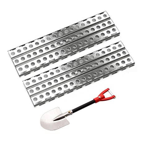 KEEDA Metall Sandleitern und Schaufel, Recovery Board für 1/10 RC Crawler Car TRX4 Defender Axial SCX10 D90 CC01 Redcat MST Scale Zubehör (Rot) von KEEDA