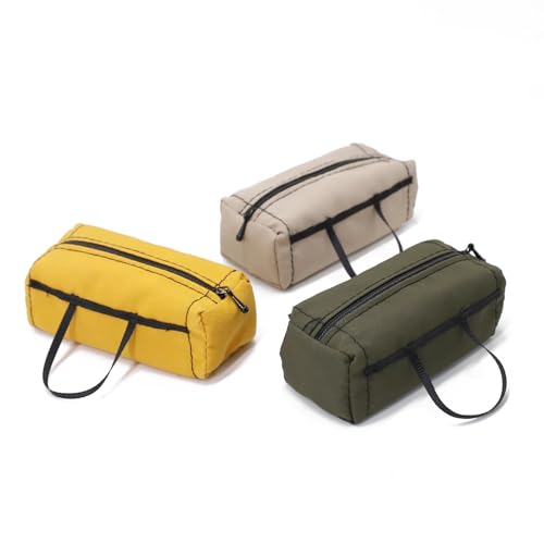 KEEDA Miniatur-Deko-Maßstab Tragetasche Reisegepäck-Tasche für 1/10 RC-Geländewagen Crawler TRX4 SCX10 UTB10 D90 (Gelb, Khaki, Grün) von KEEDA