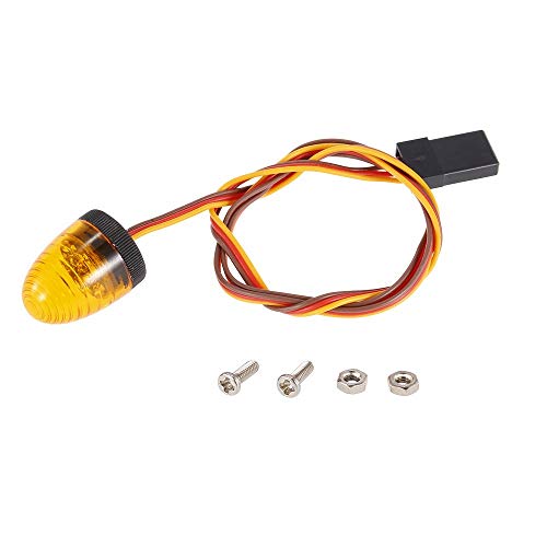 KEEDA RC LED Licht Rotierende Blinkende Lampe Polizei Beleuchtung für 1/8 1/10 RC Modell Auto HSP SCX10 1/14 RC Car Tamiya Traktor RC Engineering Truck (Gelb) von KEEDA