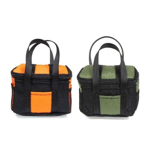 KEEDA Simulations-Miniatur-Maßstabstasche Dekoratives Zubehör für 1/8 1/10 RC Crawler TRX4 SCX10 UTB10 D90 (2 Stück Handtasche) von KEEDA