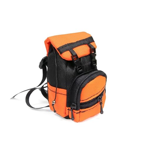KEEDA Simulations-Miniatur-Maßstabstasche Dekoratives Zubehör für 1/8 1/10 RC Crawler TRX4 SCX10 UTB10 D90 (Rucksack, Orange) von KEEDA