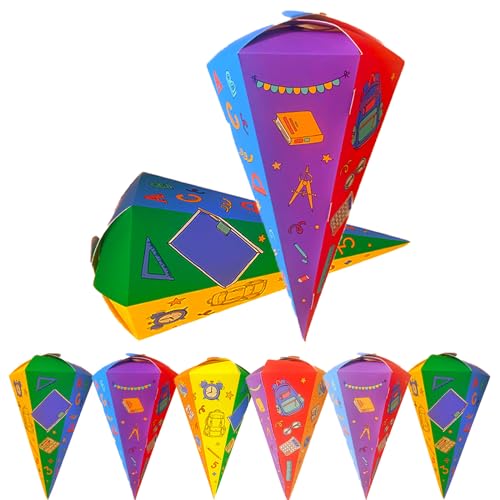 8Stk Geschwister Schultüte 25cm,Schultüte zur Einschulung,Geschwisterschultüten aus Pappe,Faltbare Zuckertüte für Einschulung zum Schulanfang,Kleine Zuckertüte für Schwester Bruder, Geschenkverpack 8Stk Geschwister Schultüte 25cm,Schultüte zur Einschulung,Geschwisterschultüten aus Pappe,Faltbare Zuckertüte für Einschulung zum Schulanfang,Kleine Zuckertüte für Schwester Bruder, Geschenkverpack von KEELYY