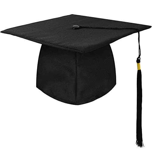 KEELYY Bachelor Hut Unisex Doktorhut Graduation Cap Verstellbar Bachelor Abschluss Hut für Abschlussfeiern vom Studium, Universität, Hochschule, Abitur - Absolventenhut in Schwarz von KEELYY