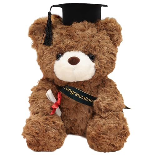 KEELYY Plüschbär zum Schulabschluss, Teddybär Plüschtier mit Diplom und Doktorhut, Geschenk zur Abschlussfeier Bär, Bachelor Abschluss Geschenk,Bestandene Prüfung Geschenk KEELYY Plüschbär zum Schulabschluss, Teddybär Plüschtier mit Diplom und Doktorhut, Geschenk zur Abschlussfeier Bär, Bachelor Abschluss Geschenk,Bestandene Prüfung Geschenk von KEELYY