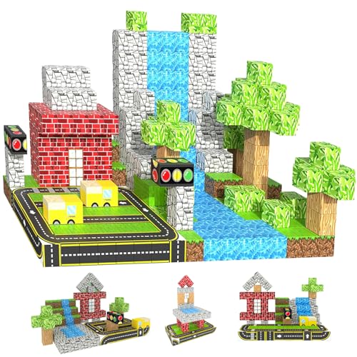 KEEPAA Magnetische Bausteine Magnetic Blocks - 100 Stück Junge und Mädchen Bauen Magnetische Bauwelt Set - Montessori Kreative Spielzeug KEEPAA Magnetische Bausteine Magnetic Blocks - 100 Stück Junge und Mädchen Bauen Magnetische Bauwelt Set - Montessori Kreative Spielzeug von KEEPAA