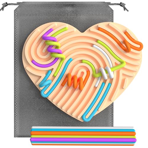 KEEPAQ Sensory Fidget Spiel Toys für Kinder ab 3 Jahren, Sensorisches Spielzeug für Autismus Teenager, Silikon Sensorik Activity Board mit Schnüren für Beruhigung, Stress Anxiey, ADHD und Autismus von KEEPAQ