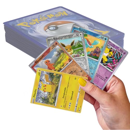 KEEPSEVEN® 20 original Glitzer Pokemon-Karten auf Deutsch, individuell zusammengestelltes Kartenset, kompatibel mit Pokemonkarten von KEEPSEVEN