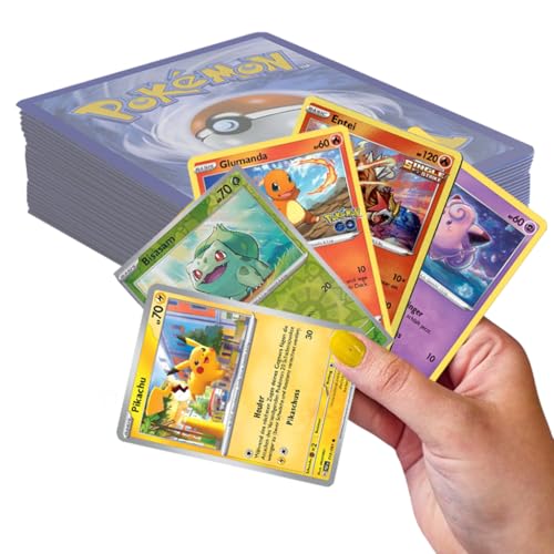 KEEPSEVEN® 50 original Pokemon-Karten auf Deutsch, garantiert 5 Glitzer, individuell zusammengestelltes Kartenset, kompatibel mit Pokemonkarten von KEEPSEVEN