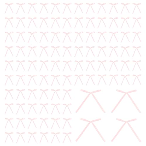 100 Stück Tortendeko Schleife 8x13cm Torten Deko Schleife Rosa Polyester Tortenaufleger Schleife Tortendeko Schleifenband für Geburtstage Babypartys Valentinstag Hochzeitsdekoration (Rosa) von KEGAJEGA