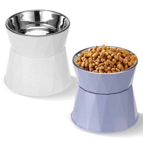 2pcs Edelstahl erhöhte Hundefutterfuttermittel Stabile Stütze Angehobene Haustierfutter 2pcs Edelstahl erhöhte Hundefutterfuttermittel Stabile Stütze Angehobene Haustierfutter von KEGAJEGA