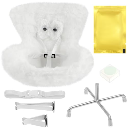 Auto Puppen Sicherheitssitz mit Weichem Pelzigem Kissen Verstellbarer Sicherheitsgurt Auto Puppensitz Puppen Autositz zum Präsentieren von Puppenspielzeug 10-17 cm (Stil 1) von KEGAJEGA