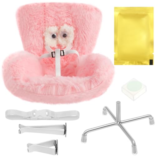 Auto Puppen Sicherheitssitz mit Weichem Pelzigem Kissen Verstellbarer Sicherheitsgurt Auto Puppensitz Puppen Autositz zum Präsentieren von Puppenspielzeug 10-17 cm (Stil 3) von KEGAJEGA