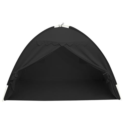 KEGAJEGA Bett Baldachin Zelt vielseitig Blackout Schlafzelt robust groß(schwarz) von KEGAJEGA