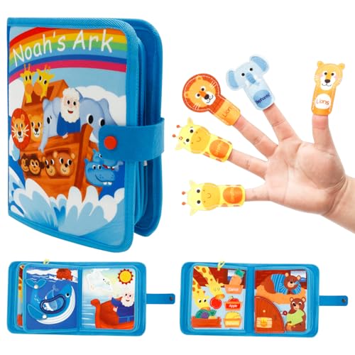 KEGAJEGA Busy Board Deutsch ab 3 Jahre Activity Board Busy Book Filztuch BPA-Frei Montessori Busy Board Quiet Book für Flugreisen Autos Züge Zuhause Reisespielzeug Motorikspielzeug (Stil 2) von KEGAJEGA