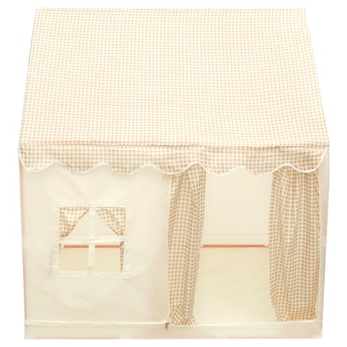 Polyester Kids Zelt geräumtes Kinderspielhaus Komfortables Kleinkindspiel Zelt leicht zu montieren Kleinkindspielhaus für Home Indoor(Khaki) von KEGAJEGA