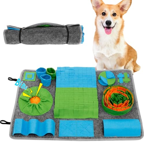 Schnüffelteppich Hund 65x44cm Schnüffelmatte Filztuch rutschfest Schnüffelteppich für Hunde Schnüffelmatte Hund für die meisten Kleinen Mittelgroßen Großen Hunde von KEGAJEGA