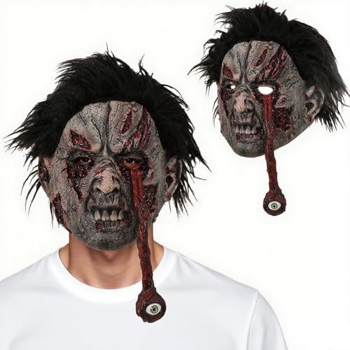 KEGOZ Halloween Maske, Augapfel Gruselige Cosplay Party Maske für Erwachsene, Realistische Gruselige Horror Maske für Cosplay von KEGOZ