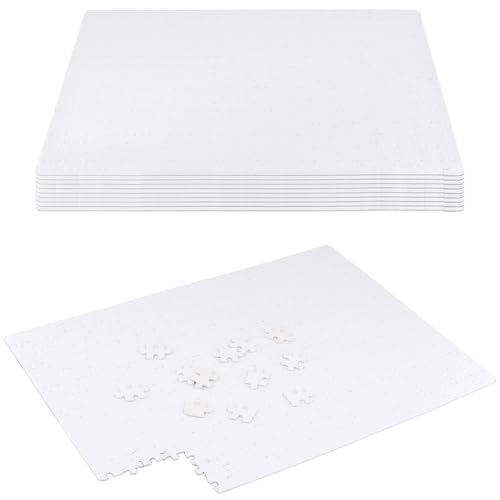 KEILEOHO 10 Blanko Sublimationspuzzle, 300 Teile, Weiß Leere Puzzlen Selber Machen, Puzzlen Selbst Gestalten Mittelstufe, 393 x 280 x 1,5 mm, DIY Handwerk, Malen von KEILEOHO