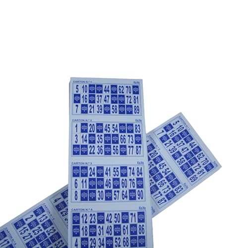KEKA 1.200 traditionelle Bingo-Karten mit 90 Kugeln (2 Series von 600 in Blau) von KEKA