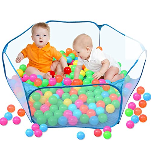 Foldg 22×22×3 Zusammenklappbarer, Tragbarer Baby-Spielzelt-Pool für Kinder, Drinnen und Draußen, Spielzeug Zum Spielen. Foldg von KENANLAN