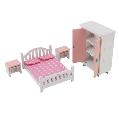 Holzpuppenhausmöbel Set für Kreative Kinder, Miniaturpuppenhaus -Schlafzimmerszene, Bildungsspielzeug mit Premium -Buchenholz, Rollenspiele Spielmöbel für Kinder Holzpuppenhausmöbel Set für Kreative Kinder, Miniaturpuppenhaus -Schlafzimmerszene, Bildungsspielzeug mit Premium -Buchenholz, Rollenspiele Spielmöbel für Kinder von KENANLAN