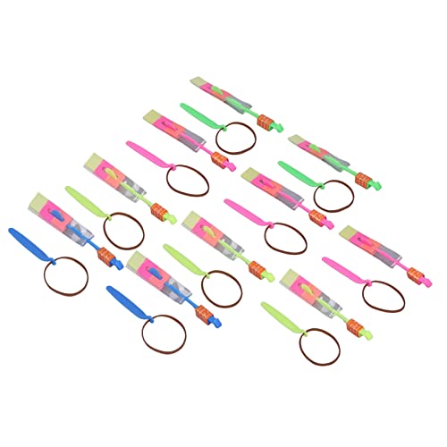 KENANLAN 10 Stück Outdoor-LED-Schleuder-Spielzeug, Farbiges Bambus-Libellen-Licht-Schießkatapult für Kinder von KENANLAN