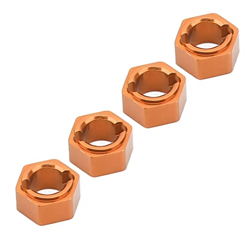 KENANLAN 7 Mm Sechskant Radnaben, Professioneller RC Rad Sechskant Antriebsadapter aus Aluminiumlegierung für FMS FCX24 1/24 RC Car (Gold) von KENANLAN