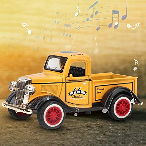 KENANLAN Crash -resistent, Professionelle Sprühfarbe, Stiecast -Pickup -Lkw -Modell -Spielzeug -Legierungfahrzeug mit Schall und Leichten Autospielzeug, für Sammlungen, Geschenke (Gelb) von KENANLAN