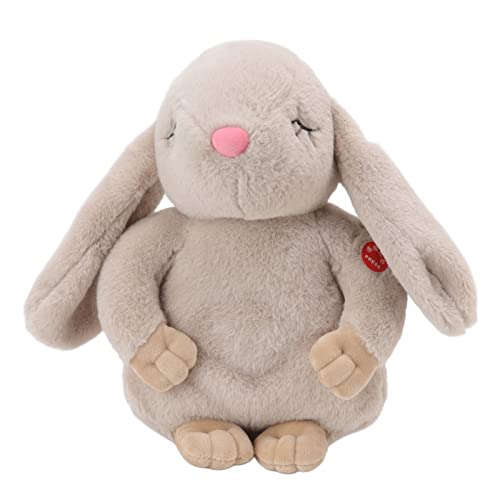 KENANLAN Hase Stofftier Musikalisches Kaninchen Baby Schlaf Schnuller Singen Schnarchen Beweglicher Bauch Elektrisches Hase Stofftier für Neugeborene Baby Khaki KENANLAN Hase Stofftier Musikalisches Kaninchen Baby Schlaf Schnuller Singen Schnarchen Beweglicher Bauch Elektrisches Hase Stofftier für Neugeborene Baby Khaki von KENANLAN