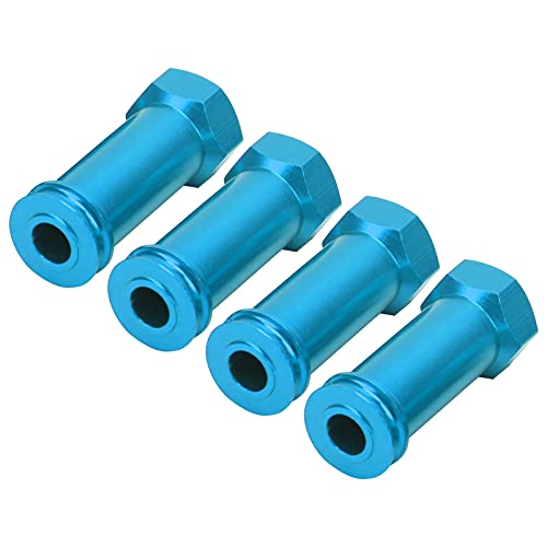 KENANLAN Naben Sechskant Adapter, RC Radnabe aus Aluminiumlegierung, Verlängerter Sechskant Verlängerungsadapter für WLToys 144001 1/14 RC Car (Blau) von KENANLAN